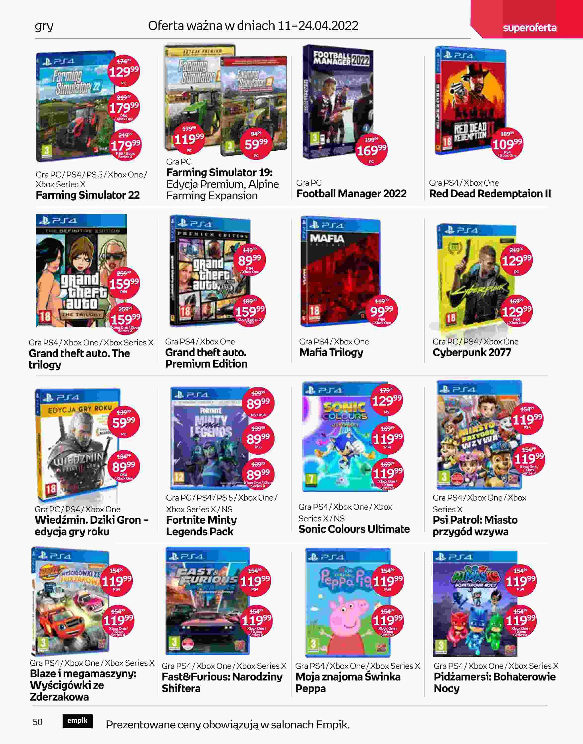 Gazetka promocyjna empik str. 50