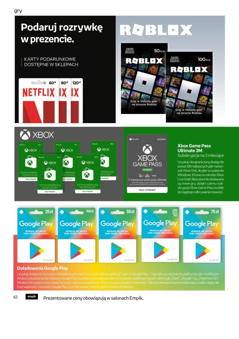 Gazetka promocyjna empik str. 62