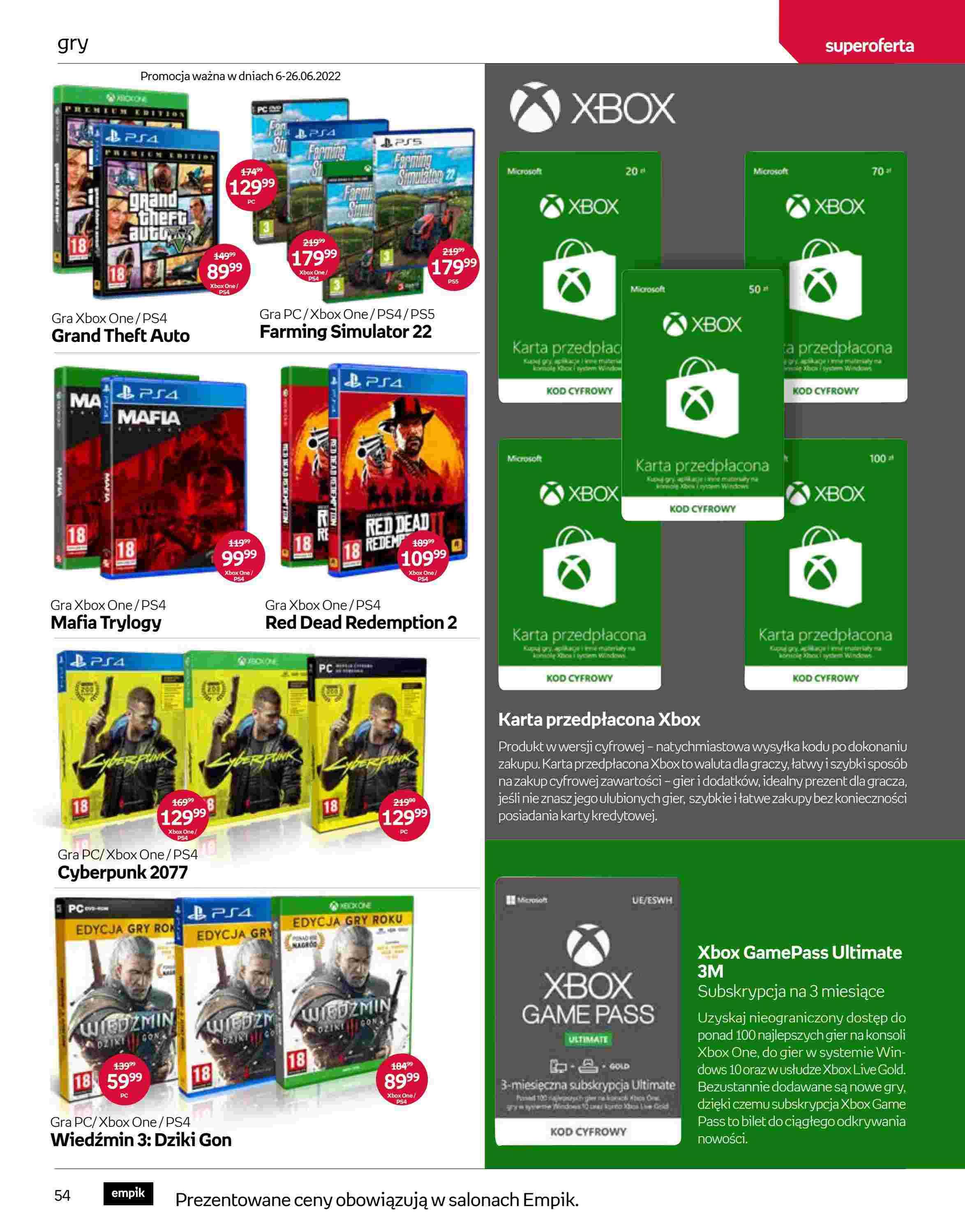 Gazetka promocyjna empik str. 54