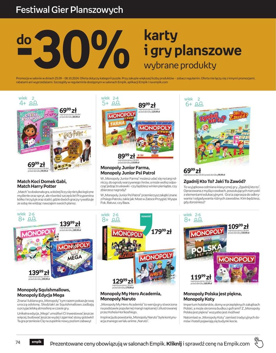 Gazetka promocyjna empik str. 74