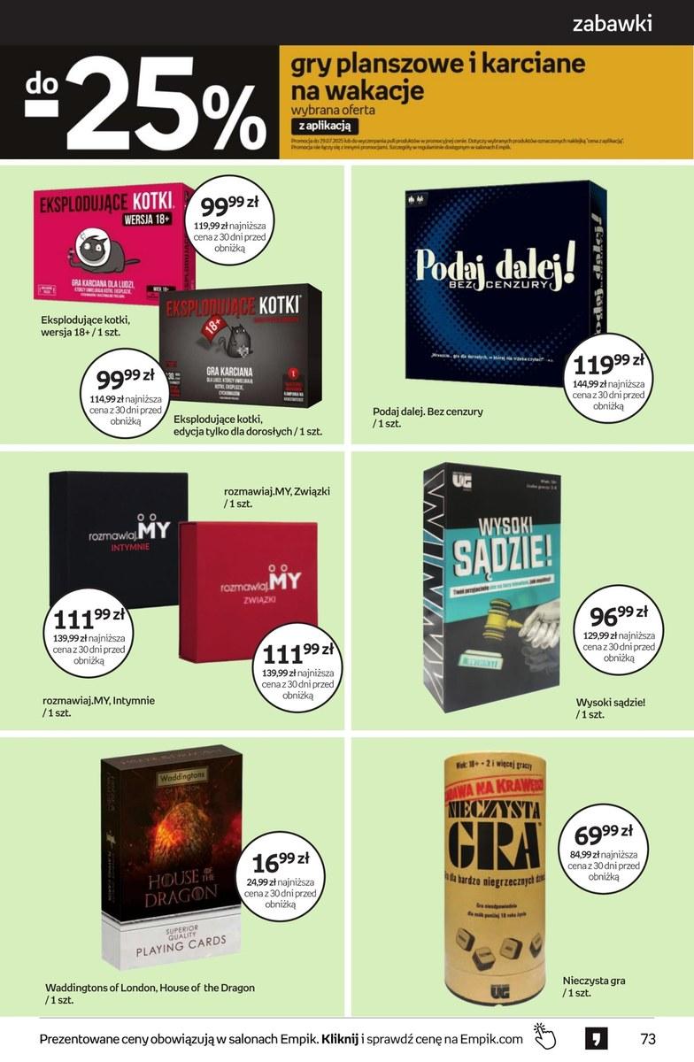 Gazetka promocyjna empik str. 73