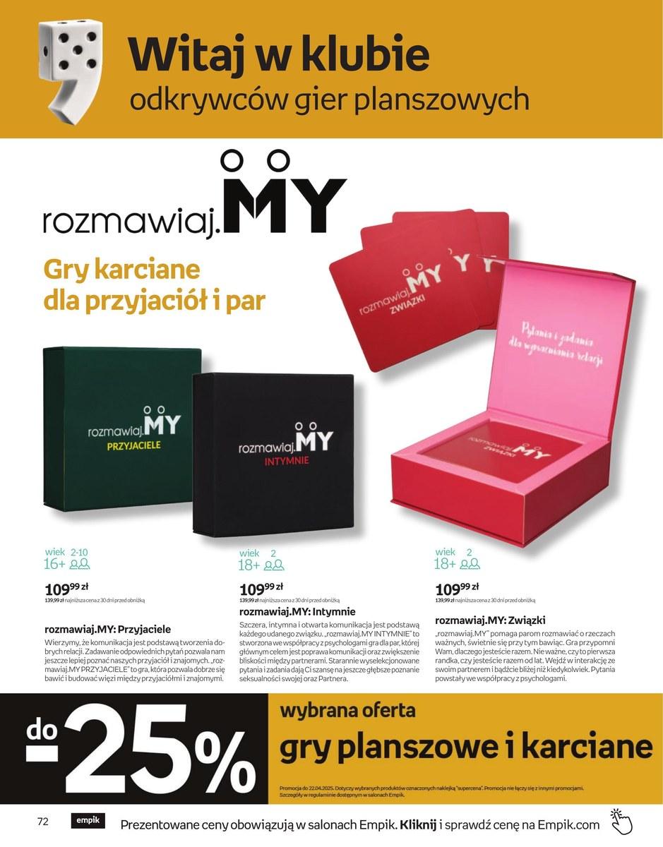 Gazetka promocyjna empik str. 72