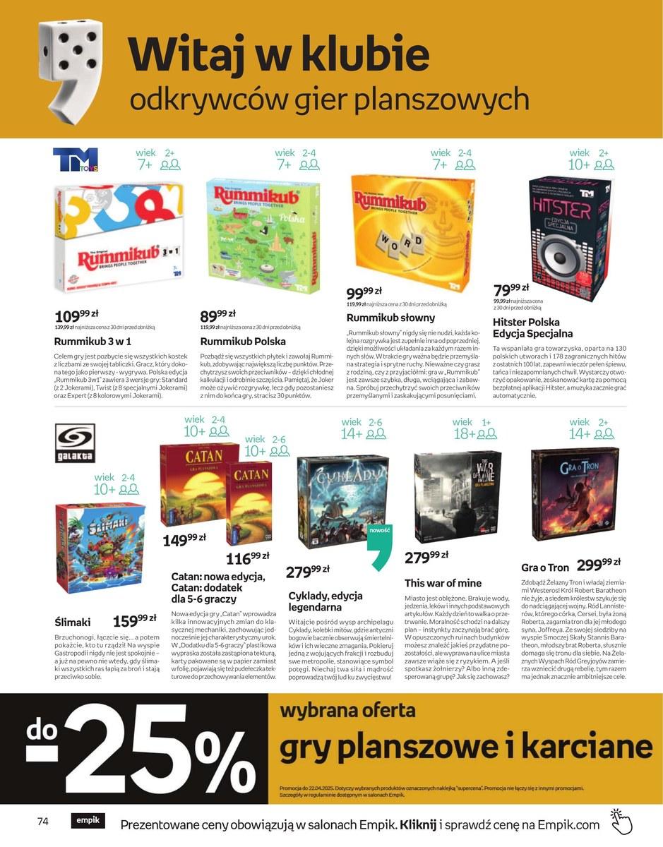 Gazetka promocyjna empik str. 74