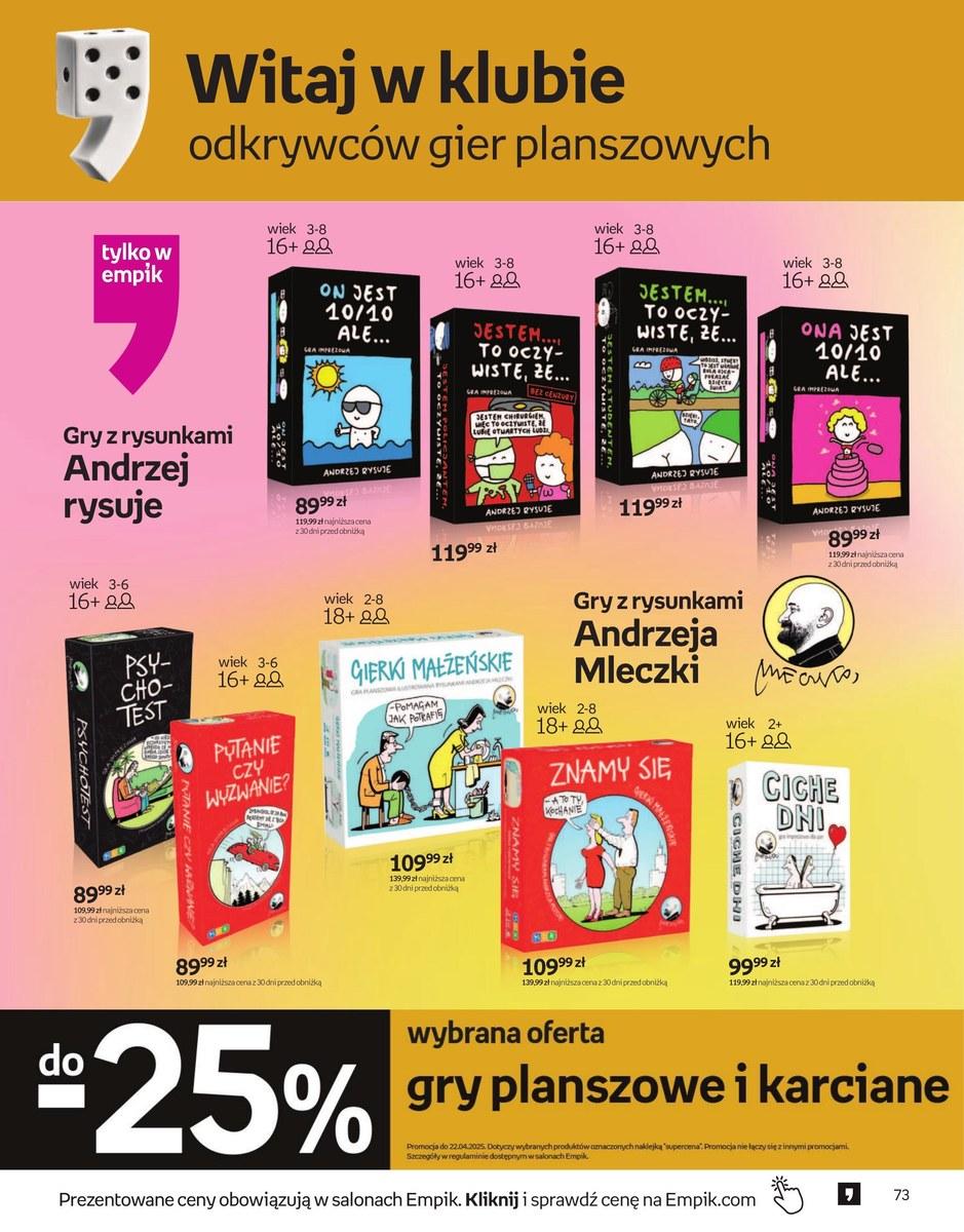 Gazetka promocyjna empik str. 73