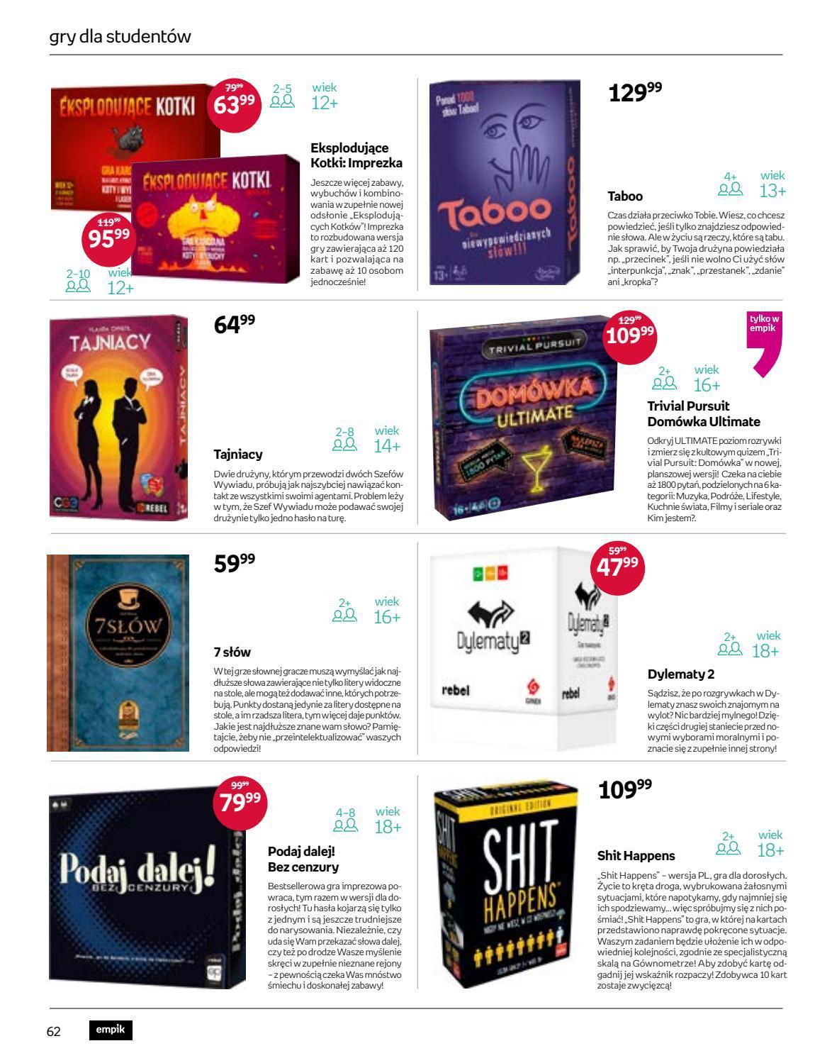 Gazetka promocyjna empik str. 62