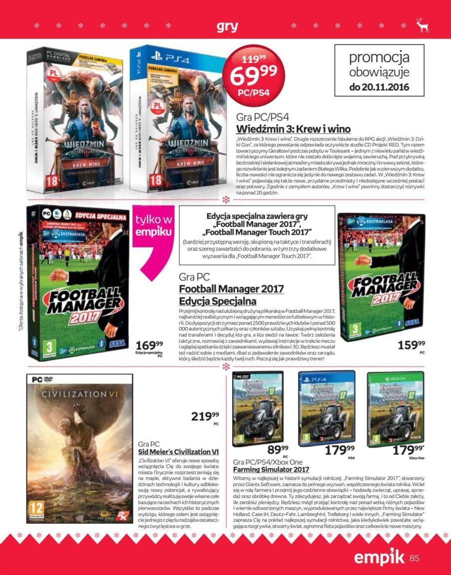 Gazetka promocyjna empik str. 85
