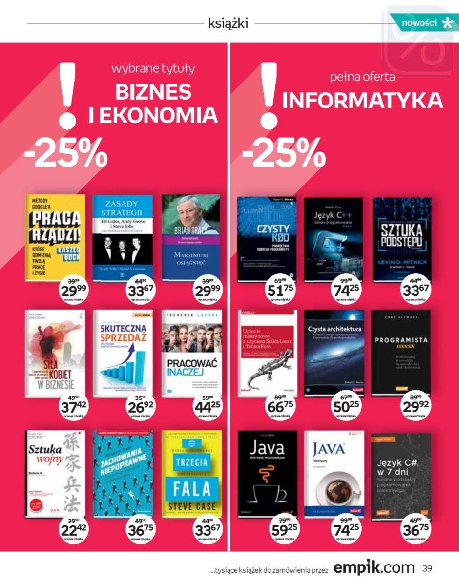 Gazetka promocyjna empik str. 39